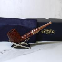 Savinelli Dolomiti 128 Rustic Light Brown Straight 9mm Fishtail Pipe (SAV1085)