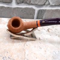 Savinelli Riccio 626 Natural Rustic Bent Apple 6mm Filter Fishtail Pipe (SAV533)