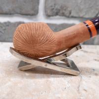 Savinelli Riccio 321 Natural Rustic Half Bent Author 6mm Filter Fishtail Pipe (SAV535) (End of Line)