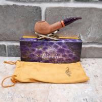 Savinelli Riccio 321 Natural Rustic Half Bent Author 6mm Filter Fishtail Pipe (SAV535) (End of Line)