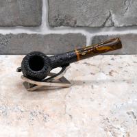 Savinelli Tigre Rustic 145 Half Bent Brandy 6mm Filter Fishtail Pipe (SAV577) (End of Line)