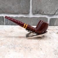 Savinelli Regimental 128 Smooth Burgundy 6mm Filter Fishtail Pipe (SAV590)