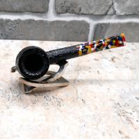 Savinelli Arlecchino Rustic Black 6mm Pipe (SAV733)