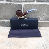 Savinelli Oceano Burgundy 320 Smooth Apple Bent 9mm Pipe (SAV824)