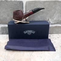 Savinelli Dante 700th Anniversary Rusticated Dark Brown 6mm Fishtail Pipe 519/700 (SAV862)