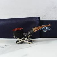 Savinelli Roma Lucite 305 Rustic Half Bent 6mm Filter Fishtail Pipe (SAV1041)