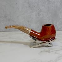 Savinelli Dolomiti 645 Smooth Light Brown Smooth Bent 9mm Fishtail Pipe (SAV1254)