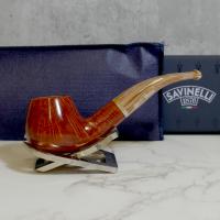 Savinelli Dolomiti 645 Smooth Light Brown Smooth Bent 9mm Fishtail Pipe (SAV1254)