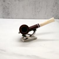 Savinelli Avorio 409 Smooth Brown 9mm Filter Fishtail Pipe (SAV1273)