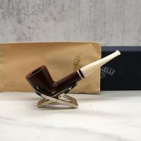 Savinelli Avorio 409 Smooth Brown 9mm Filter Fishtail Pipe (SAV1273)