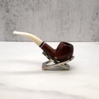 Savinelli Avorio 626 Smooth Burgundy 6mm Filter Fishtail Pipe (SAV1275)