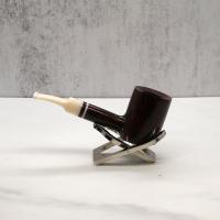 Savinelli Avorio 311 Smooth Burgundy 9mm Filter Fishtail Pipe (SAV1277)