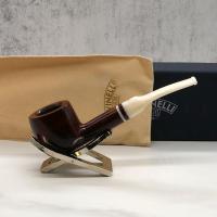 Savinelli Avorio 121 Smooth Burgundy 6mm Filter Fishtail Pipe (SAV1278)