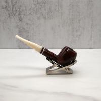 Savinelli Avorio 207 Smooth Burgundy 6mm Filter Fishtail Pipe (SAV1282)