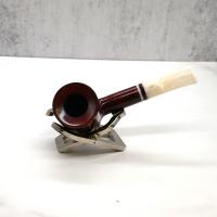 Savinelli Avorio 311 Smooth Burgundy 6mm Filter Fishtail Pipe (SAV1289)