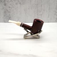 Savinelli Avorio 311 Smooth Burgundy 6mm Filter Fishtail Pipe (SAV1289)