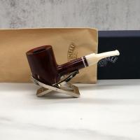 Savinelli Avorio 311 Smooth Burgundy 6mm Filter Fishtail Pipe (SAV1289)