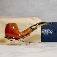 Savinelli Paloma 677 Smooth Brown 9mm Filter Fishtail Pipe (SAV1302)