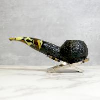 Savinelli Paloma 320 Rustic Black 6mm Filter Fishtail Pipe (SAV1314)