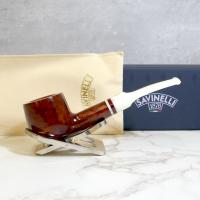 Savinelli Avorio 121 Smooth Burgundy 9mm Filter Fishtail Pipe (SAV1324)