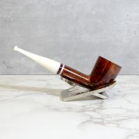 Savinelli Avorio 409 Smooth Burgundy 6mm Filter Fishtail Pipe (SAV1326)