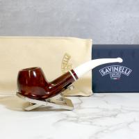 Savinelli Avorio 626 Smooth Burgundy 9mm Filter Fishtail Pipe (SAV1329)