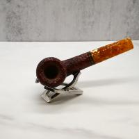 Savinelli Miele 316 Rustic KS Semi Bent Honey 9mm Filter Fishtail Pipe (SAV1333)