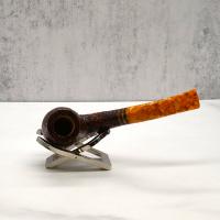 Savinelli Miele 670 Brownblast Bent Honey 9mm Filter Fishtail Pipe (SAV1335)
