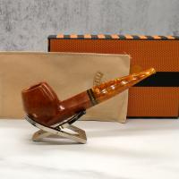 Savinelli Miele 512 Smooth KS Semi Bent Honey 9mm Filter Fishtail Pipe (SAV1336)