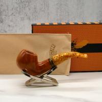 Savinelli Miele 642 Smooth Bent Honey 6mm Filter Fishtail Pipe (SAV1339)