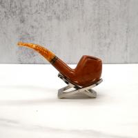 Savinelli Miele 677 Smooth Bent Honey 9mm Filter Fishtail Pipe (SAV1344)