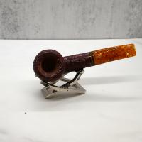 Savinelli Miele 316 Rustic Semi Bent Honey 6mm Filter Fishtail Pipe (SAV1345)