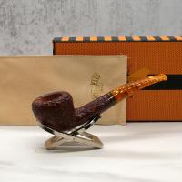 Savinelli Miele 316 Rustic Semi Bent Honey 6mm Filter Fishtail Pipe (SAV1345)