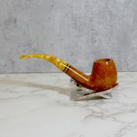 Savinelli Miele 602 Smooth Bent Honey 9mm Filter Fishtail Pipe (SAV1388)