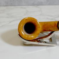 Savinelli Miele 611 Smooth Bent Honey 6mm Filter Fishtail Pipe (SAV1396)