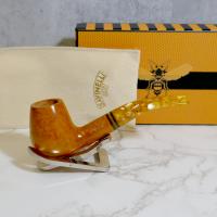 Savinelli Miele 628 Smooth Bent Honey 9mm Filter Fishtail Pipe (SAV1399)