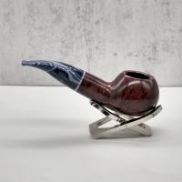 Savinelli Oceano Burgundy 320 Smooth Apple Bent 6mm Filter Fishtail Pipe (SAV1460)