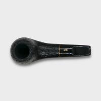 Savinelli Lollo Sandblasted Black 01 6mm Filter Fishtail Pipe (SAV1461)