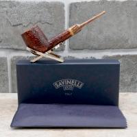 Savinelli Dolomiti 114 Rustic Light Brown 9mm Filter Fishtail Pipe (SAV1506)