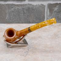 Savinelli Miele 602 Smooth Bent Honey 6mm Filter Fishtail Pipe (SAV1516)