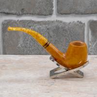 Savinelli Miele 602 Smooth Bent Honey 6mm Filter Fishtail Pipe (SAV1516)