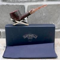 Savinelli Roma Lucite 122 Rustic 6mm Filter Half Bent Pot Fishtail Pipe (SAV1560)