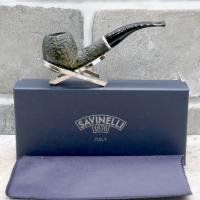 Savinelli Arcobaleno Green 626 Rustic Bent 9mm Filter Pipe (SAV1584)