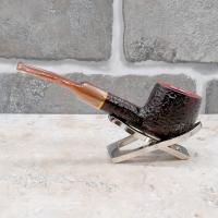 Savinelli Roma Lucite 122 Rustic 6mm Filter Half Bent Pot Fishtail Pipe (SAV1605)