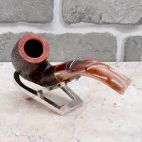 Savinelli Roma Lucite 614 Rustic Billiard Bent 6mm Fishtail Pipe (SAV1606)