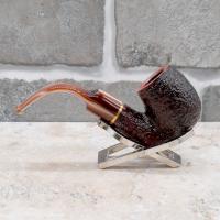 Savinelli Roma Lucite 614 Rustic Billiard Bent 6mm Fishtail Pipe (SAV1606)