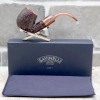 Savinelli Roma Lucite 614 Rustic Billiard Bent 6mm Fishtail Pipe (SAV1606)