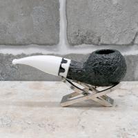 Savinelli Balanzone 320 Rustic Nera Bent 6mm Fishtail Pipe (SAV1611)