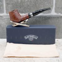 Savinelli Lancelot Rustic Brown 145 KS 9 mm Filter Fishtail Pipe (SAV1654) - End of Line