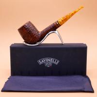 Savinelli Miele 111 Brownblast Straight Honey 9mm Filter Fishtail Pipe (SAV1722)
